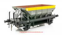 4384 Heljan Dogfish Ballast Hopper Wagon ZVF number DB993016 in Dutch Grey / Yellow livery